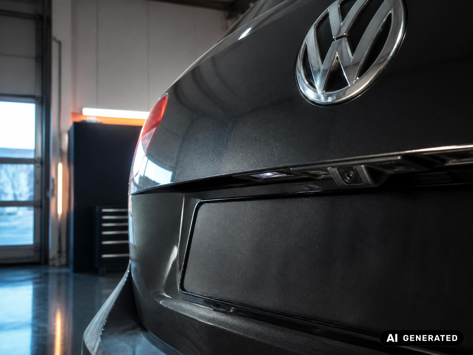 Couvací kamera integrovaná v madle kufru Volkswagen Passat